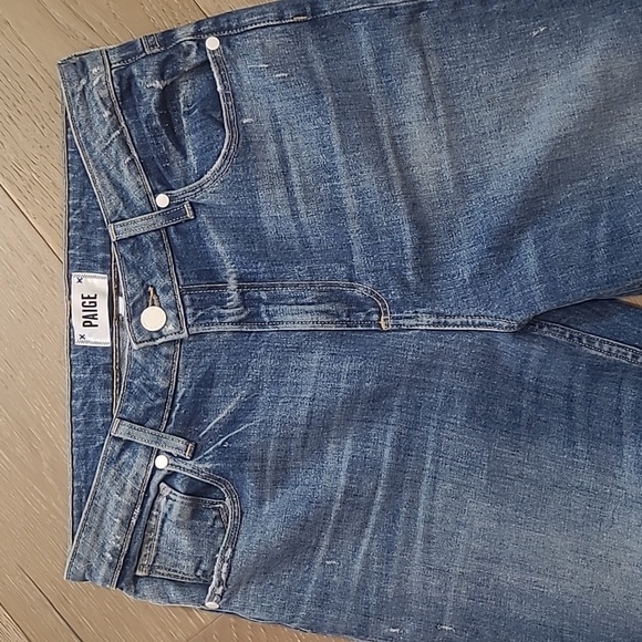 PAIGE Jeans Women's sz 29 Sarah Slim High Rise Denim Jeans - Picture 3 of 14